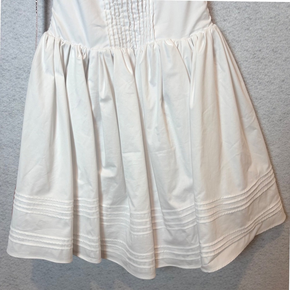 House of CB White Corset Mini Dress XS Cottagecore Lace Ruched Sweetheart - Picture 6 of 8